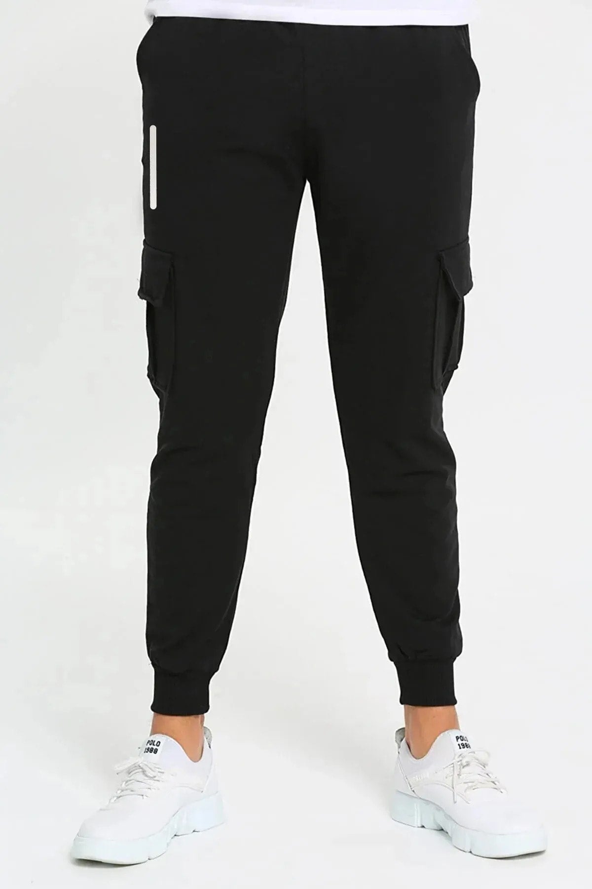 Unisex-Jogginghose mit Reflektor-Print und detaillierter Commando-Tasche