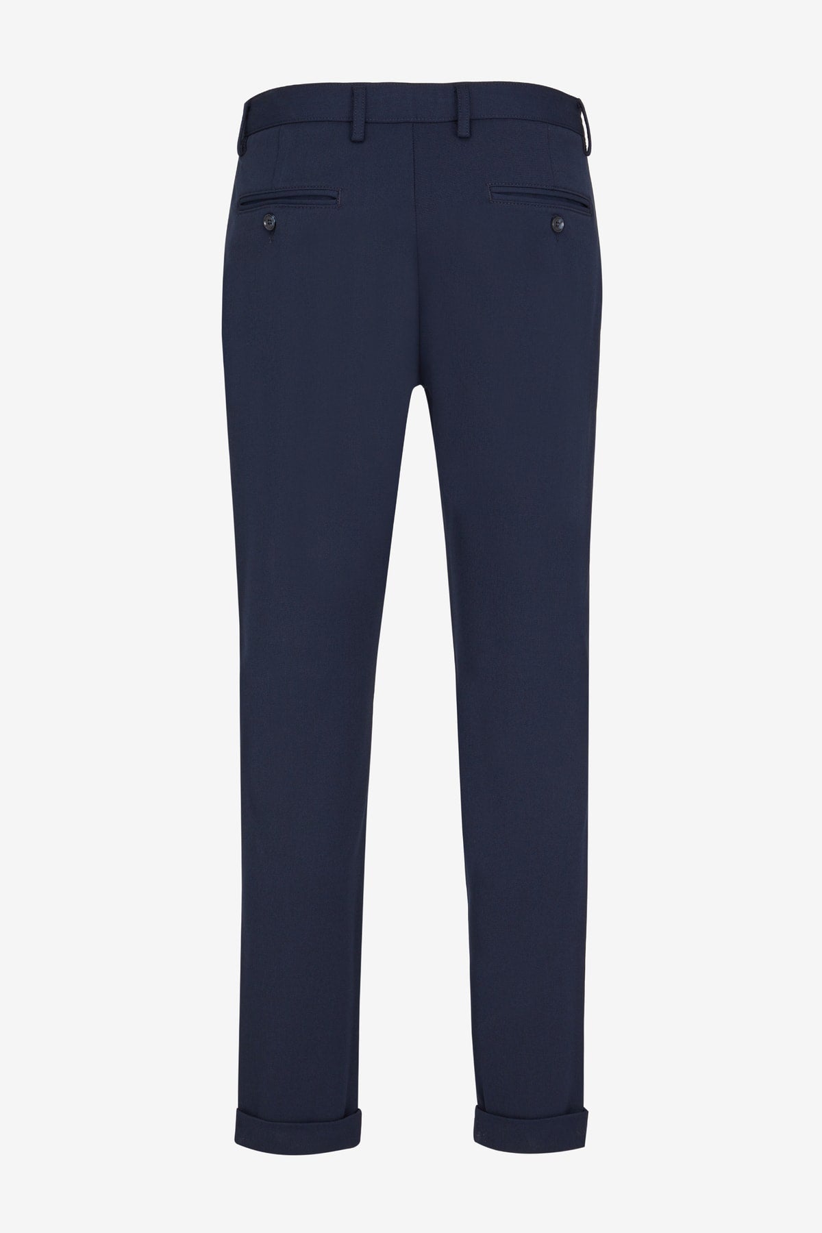 Dark Navy Blue Chino Lace-up Sport Trousers