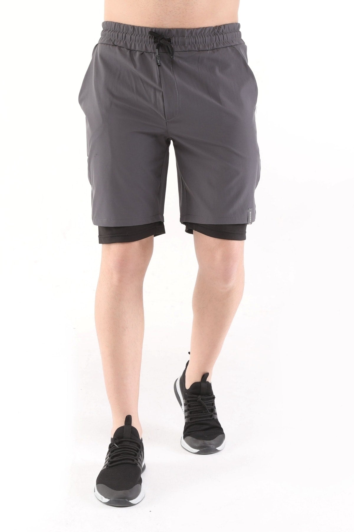 Herren Laufhose Schnelltrocknend Micropoly Training Turf Fitness Kurze Strumpfhosen Outdoor Shorts