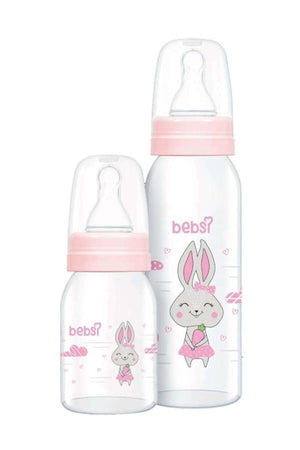 Bebsi Glasflaschen-Set Rosa 250 ml + 125 ml
