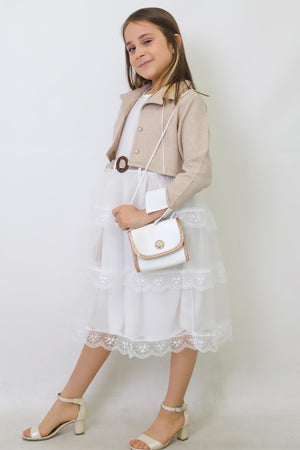 Girl Summer Skirt And Bag Dress Set (2026 New Season 117)