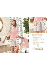 Amanda Powder Ladies French Lace Dowry Bridal Bath Honeymoon Bathrobe Set - Swordslife
