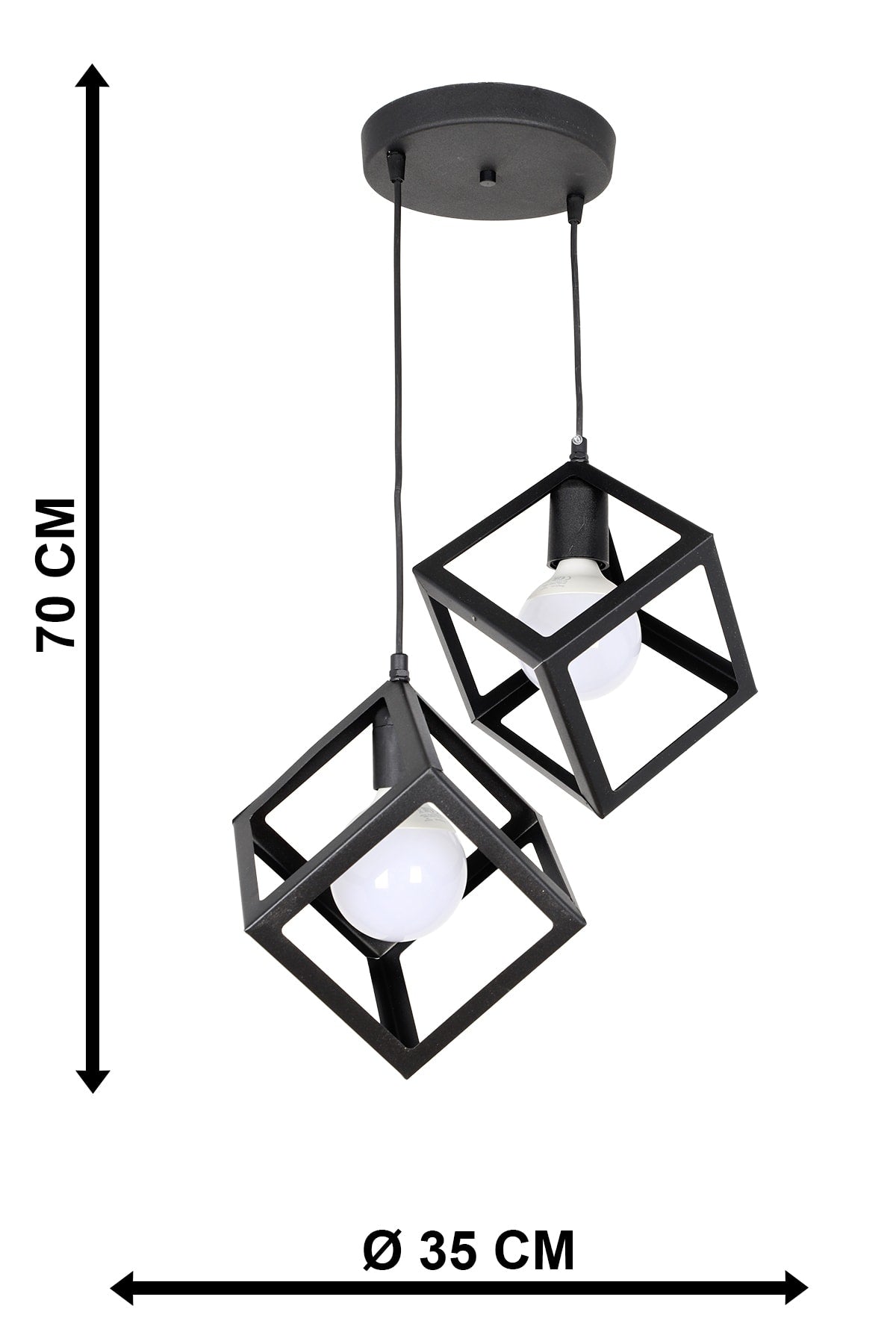 Cube 2Nd Black Chandelier