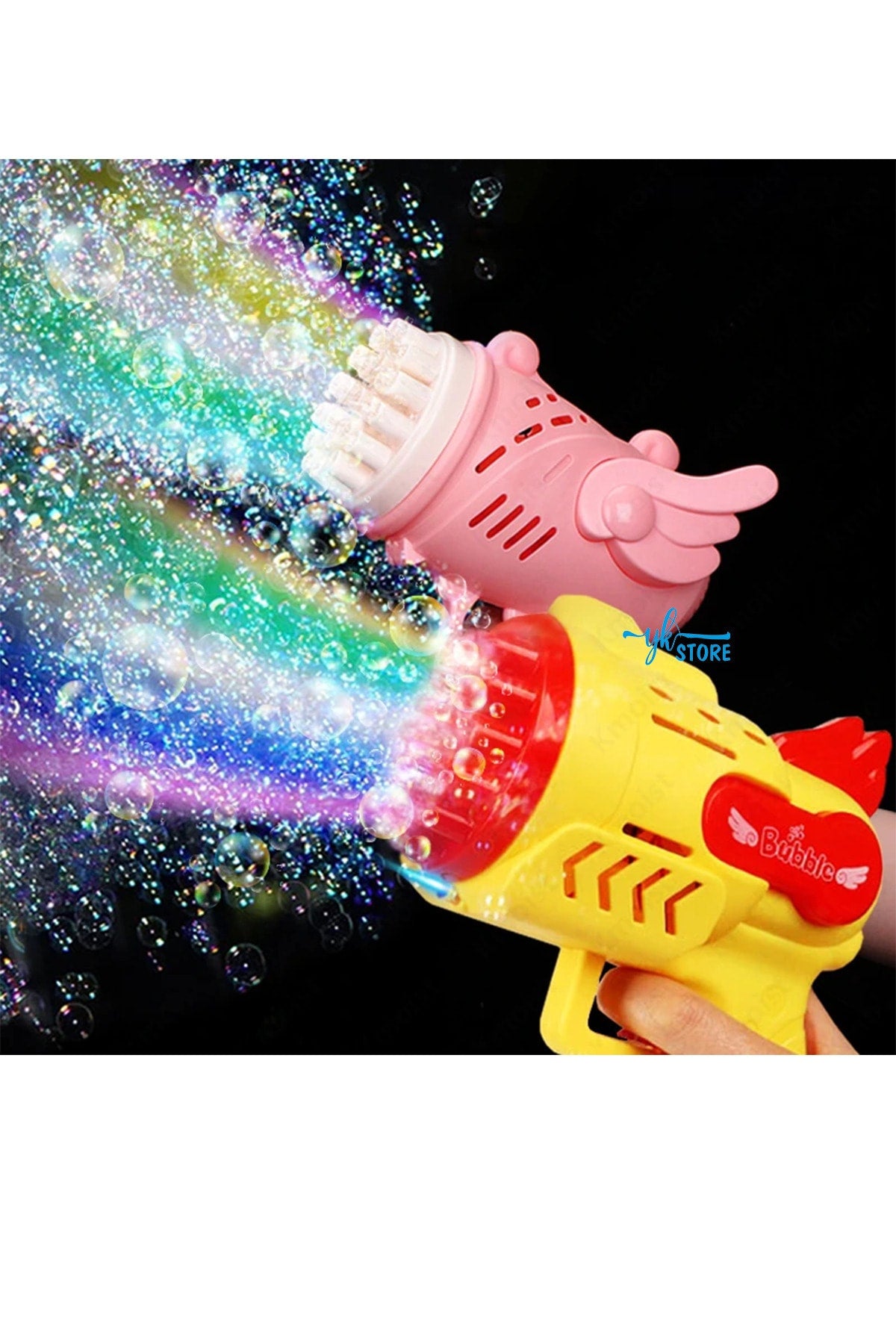 Lighted Battery Powered Foam Bubble Gun New Design Abundant Foam Super Bubble Gun