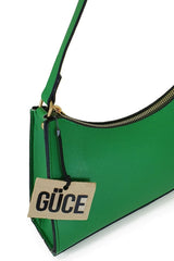 Emerald Green Baguette Hand and Shoulder Bag