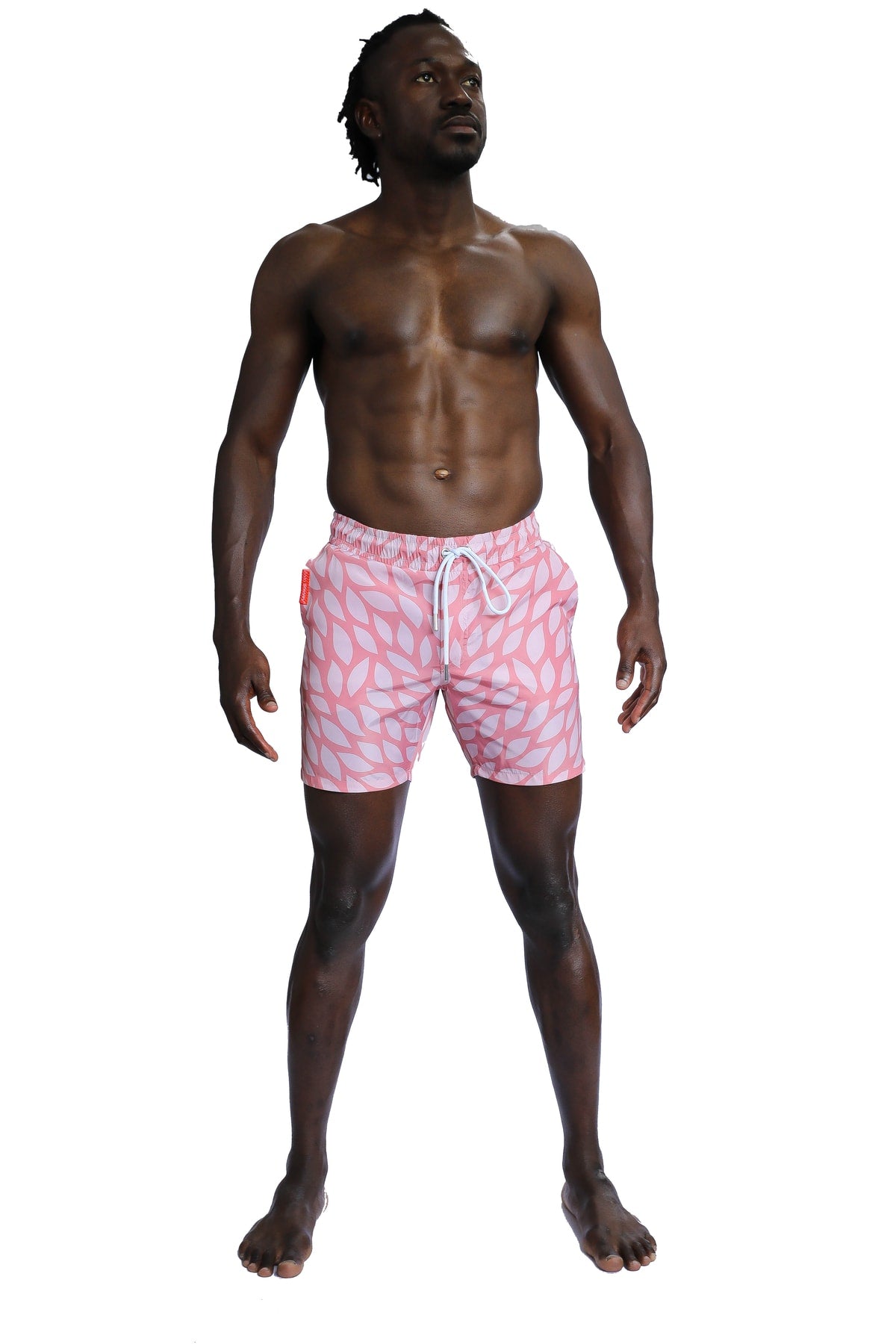 Men'S Patterned Pink Beach Shorts