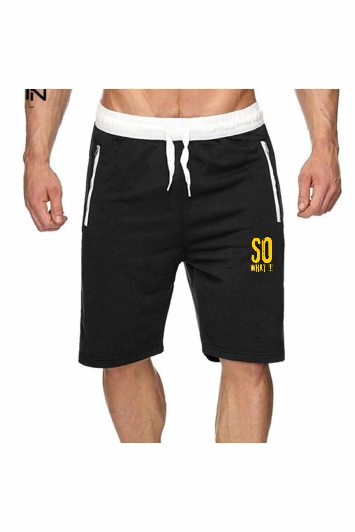 So What Men'S Pocket Zipper Sports Shorts