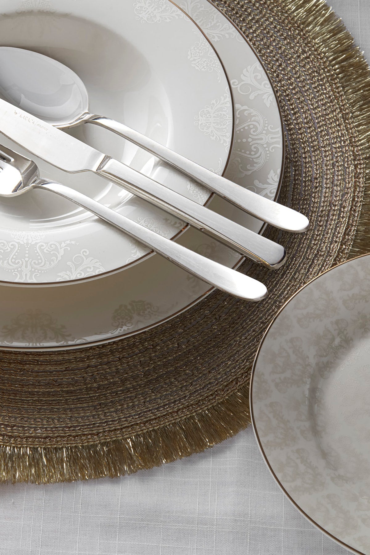 Siena 56 Piece Porcelain Gold Dinner Set For 12 People