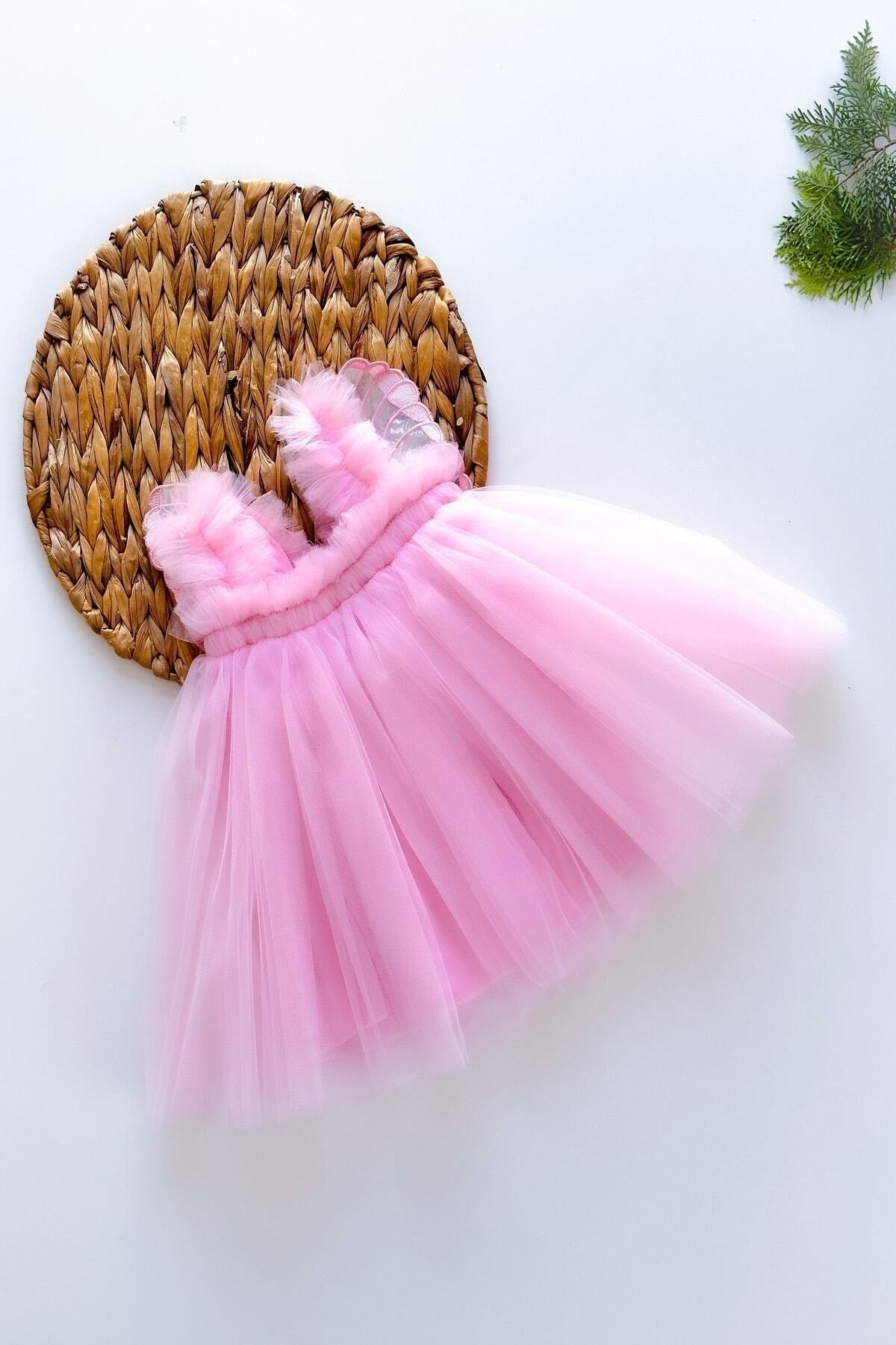 Baby Girl Girl Child Birthday Party Wedding Summer Dress Tulle Tutu Lined Baby Suit Infant Clothing