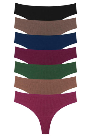 Women's Corded Brazilian Thong 7 Pack Set - Swordslife