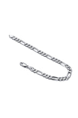 925 Sterling Silver Men's Figaro Chain Bracelet