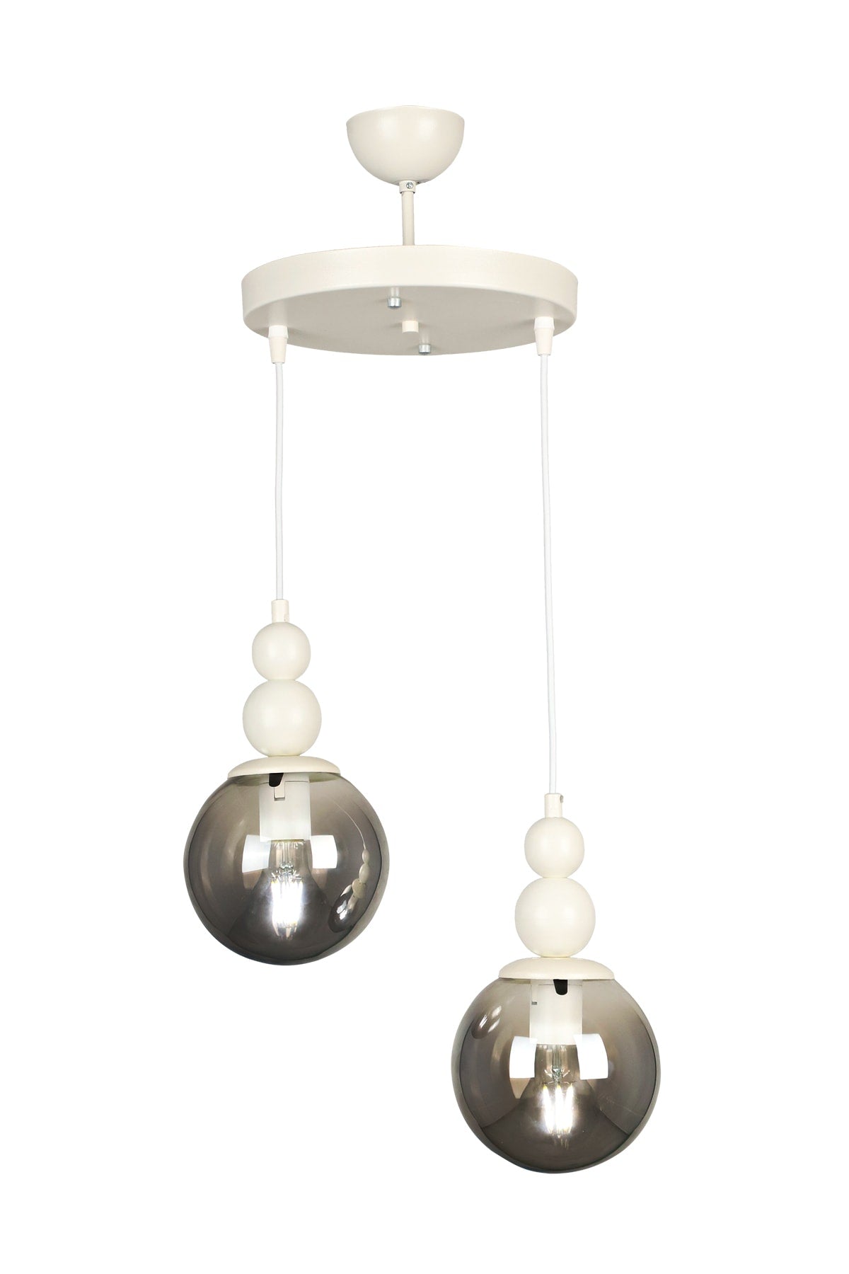 Infinite 2Nd Chandelier White Smoked Glass
