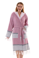 Set of 2 Large Size Bathrobes | Hooded Bathrobe &cotton Bath Towel Loincloth | Unisex (2xl-3xl-4xl) - Swordslife