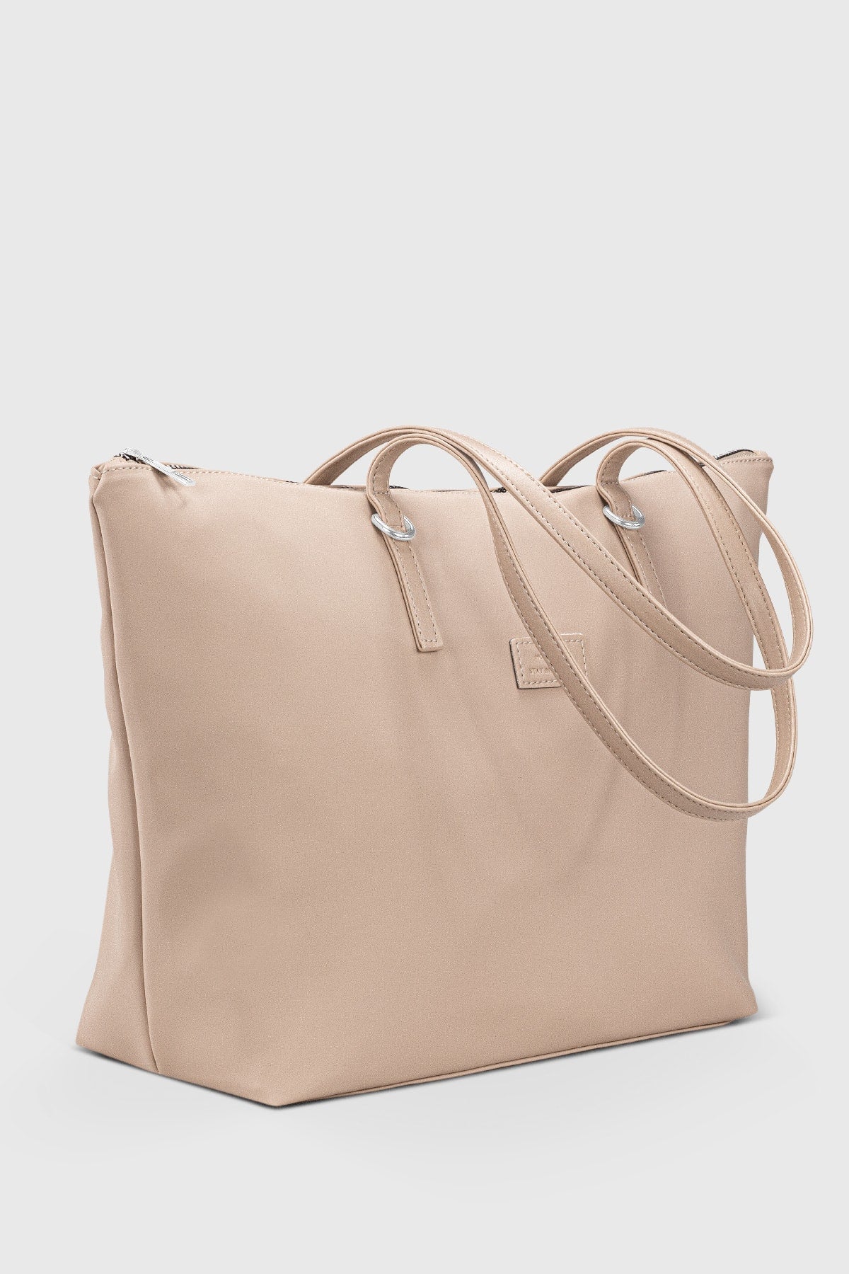 Cremefarbene Shopper-Tasche für Damen