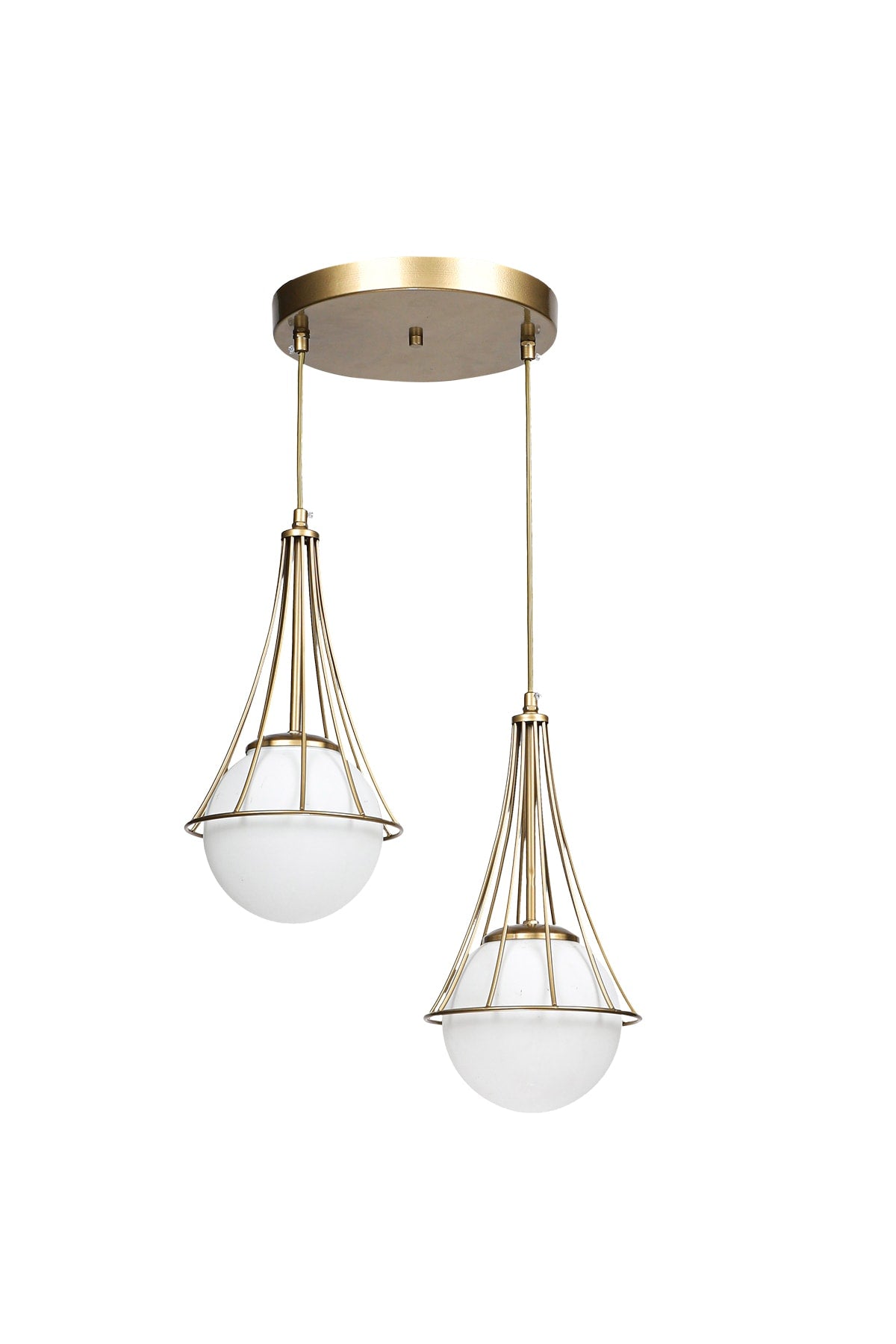 Lapis 2Nd Antique-White Glop Glass Chandelier