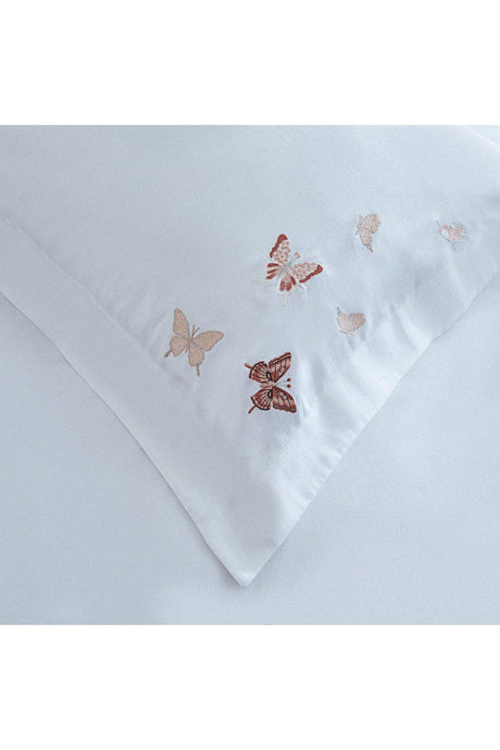 Butterfly Double Duvet Cover Set 200x220 cm White - Swordslife