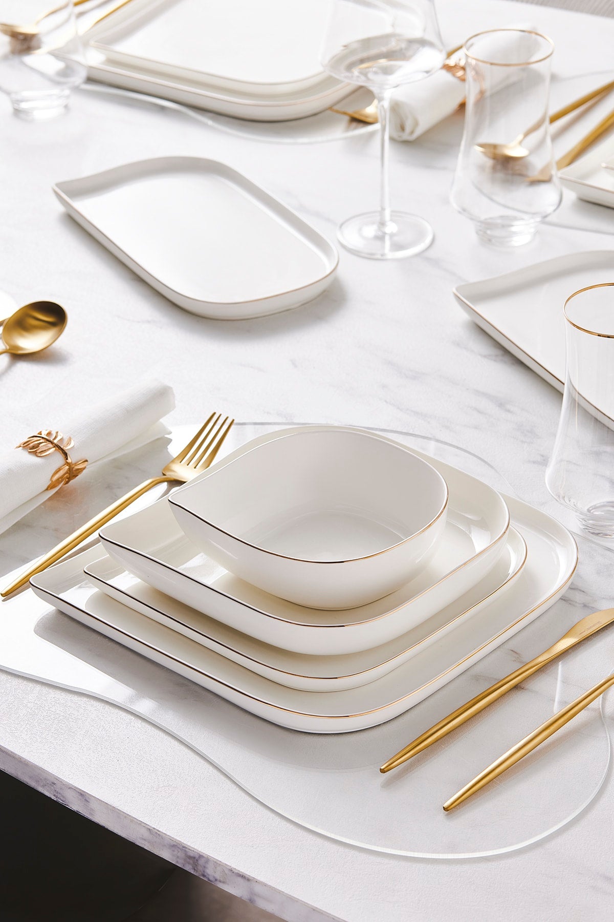 Streamline Slope 29 Piece Porcelain Dinner Set for 6 People