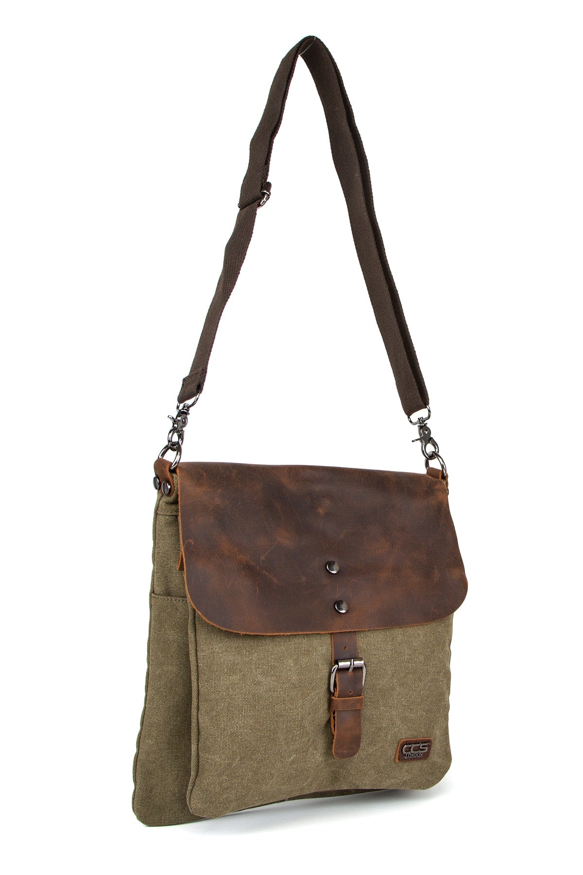 Cross the Borders with the Multifunctional Canvas Messenger Bag Khaki