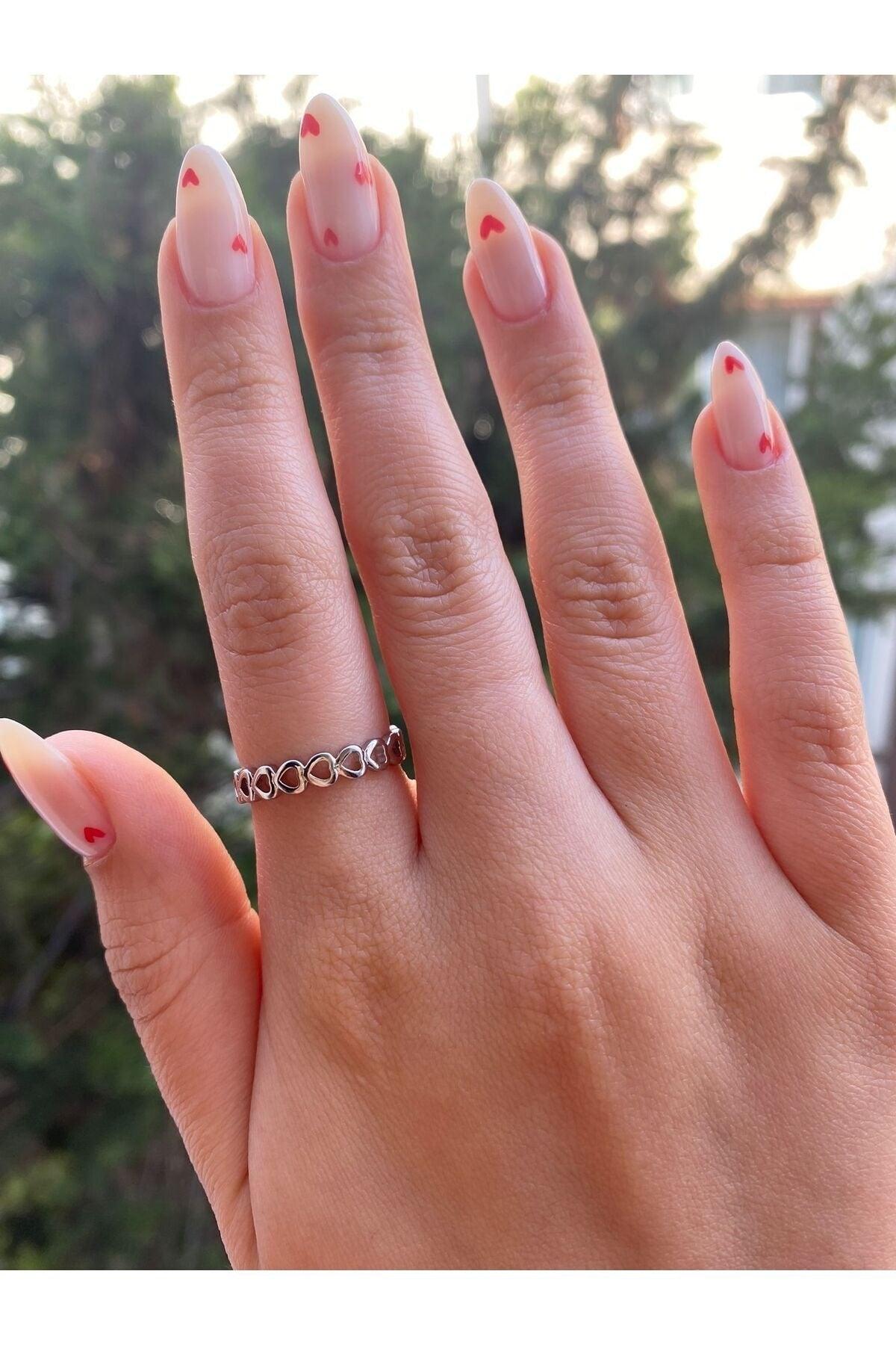 One-to-One Pandora Equivalent Adjustable Ring With Heart - Swordslife