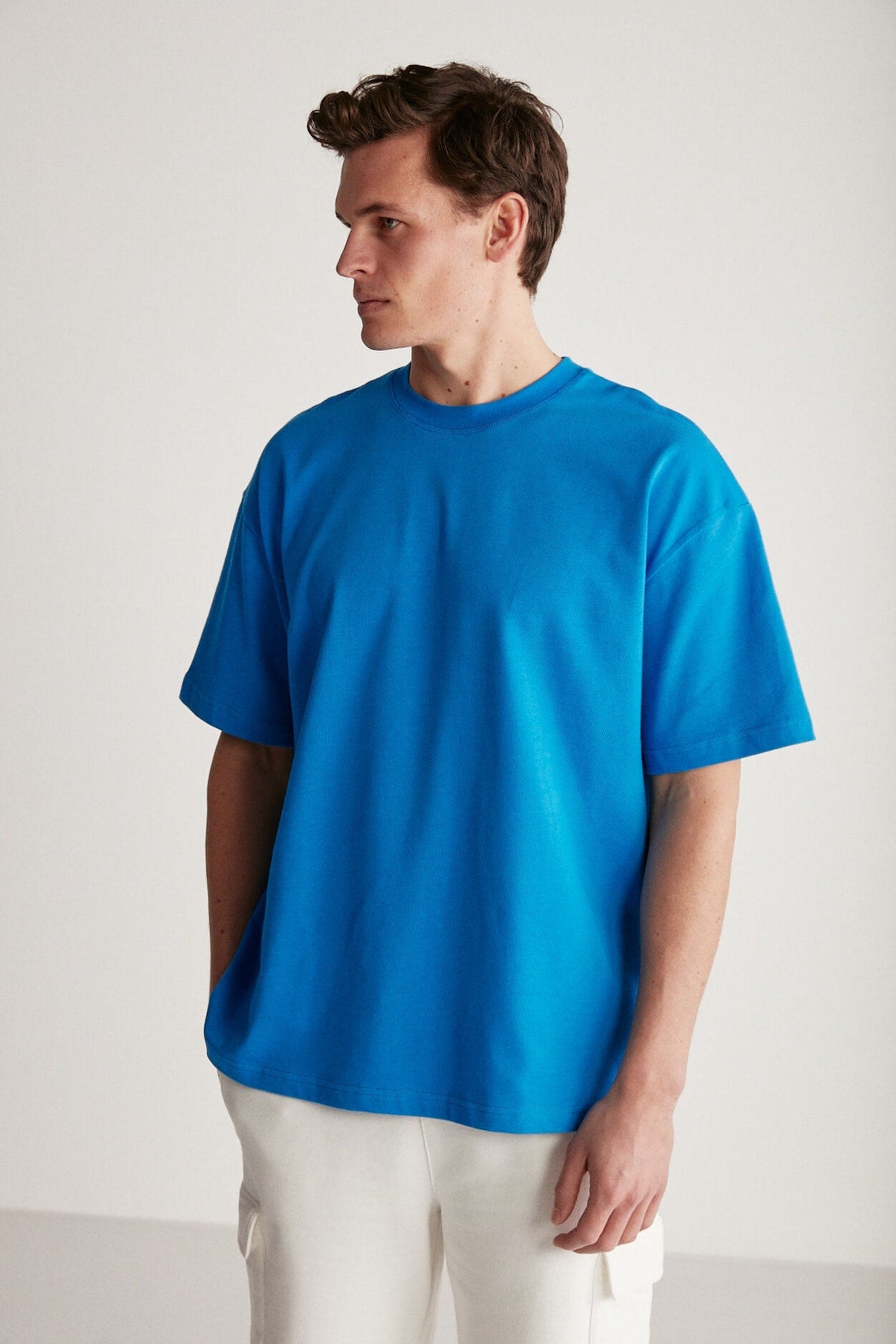 Jett Oversize Sax Blau T-Shirt