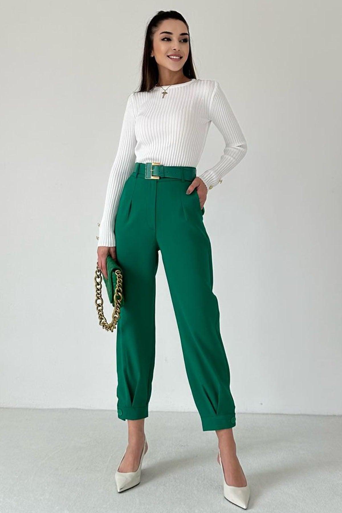 Women's Belt Premium Carrot Trousers - Swordslife