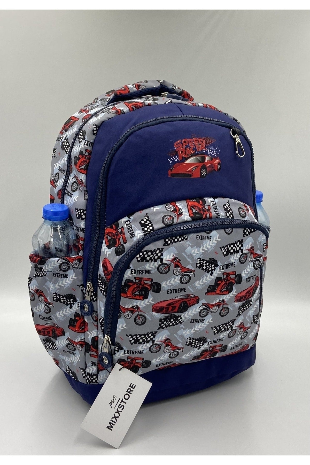 Begati Foil Fed Waterproof Fabric Orthopedic Boys Backpacks And First School Bag Set Car Pattern