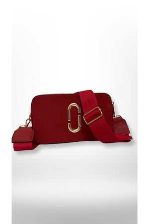 Women'S Canta Red Quality Sport Stylish Crossbody Two Compartment Pocket Shoulder Bag (Small Size)