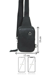 Newish Polo Headphone Out Genuine Leather Phone Compartment Cross Shoulder Bag