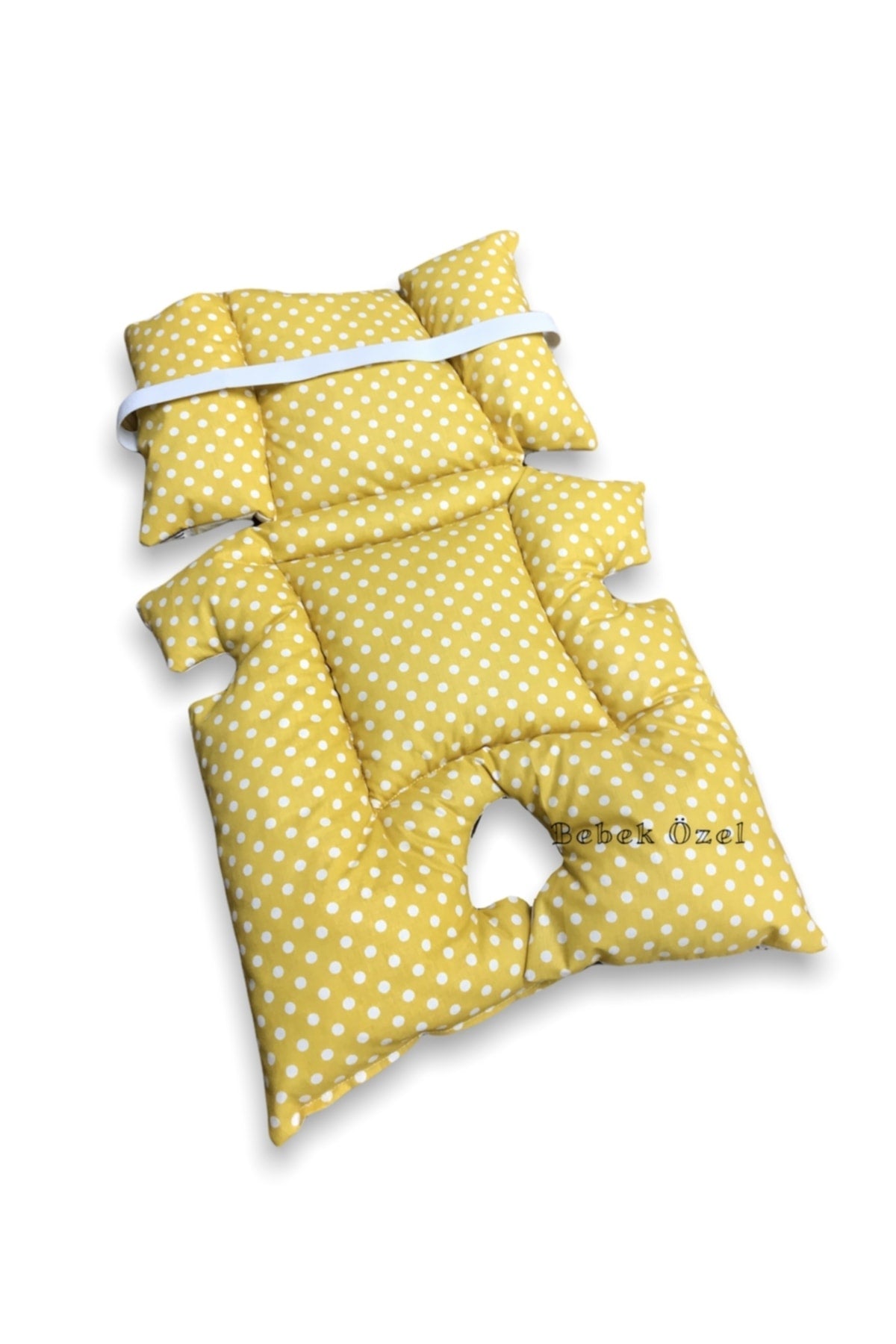 Kinderwagen und Kinderwagen Kissen Taille unterstützt gelb Mond Sterne Polka Dot gemustert
