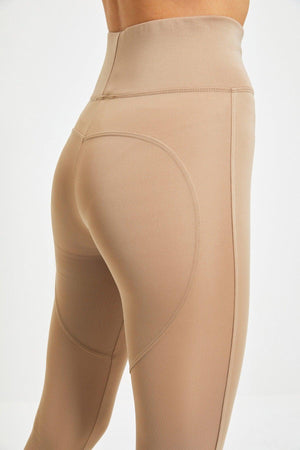 Camel Full Length Sports Tights with Push-Up TWOAW21TA0030 - Swordslife