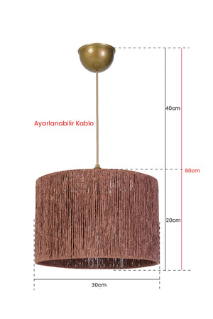 Roue Pendelleuchte Kronleuchter Braun