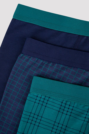 Petroleum Tape 3-teilige Mid-Boxershorts