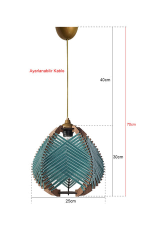 Lierre Pendant Lamp Chandelier Blue