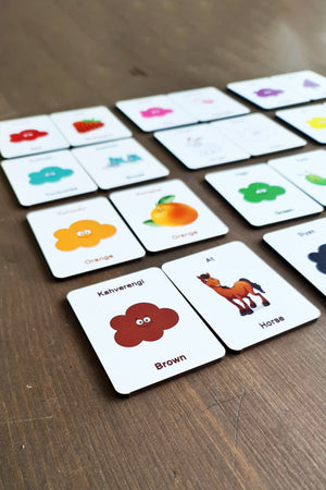Hölzernes Intelligenzkarten-Matching-Spiel, Holzpuzzle-Spielzeug (Farben)
