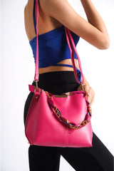 Fuchsia Women's Shawl Hand And Shoulder Bag BG1121-301-0004