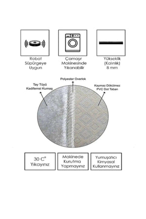 Digital Printing Non-Slip Base Washable 2-Pattern Bath Mat Set 60x100 - 50x60 - Swordslife