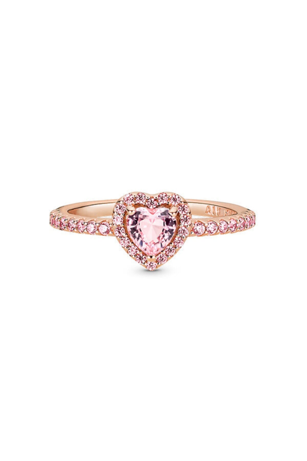 Glittering High Heart Stone Ring