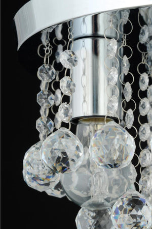 Biga 3-Piece Silver Pendant Lamp With Stone Chandelier
