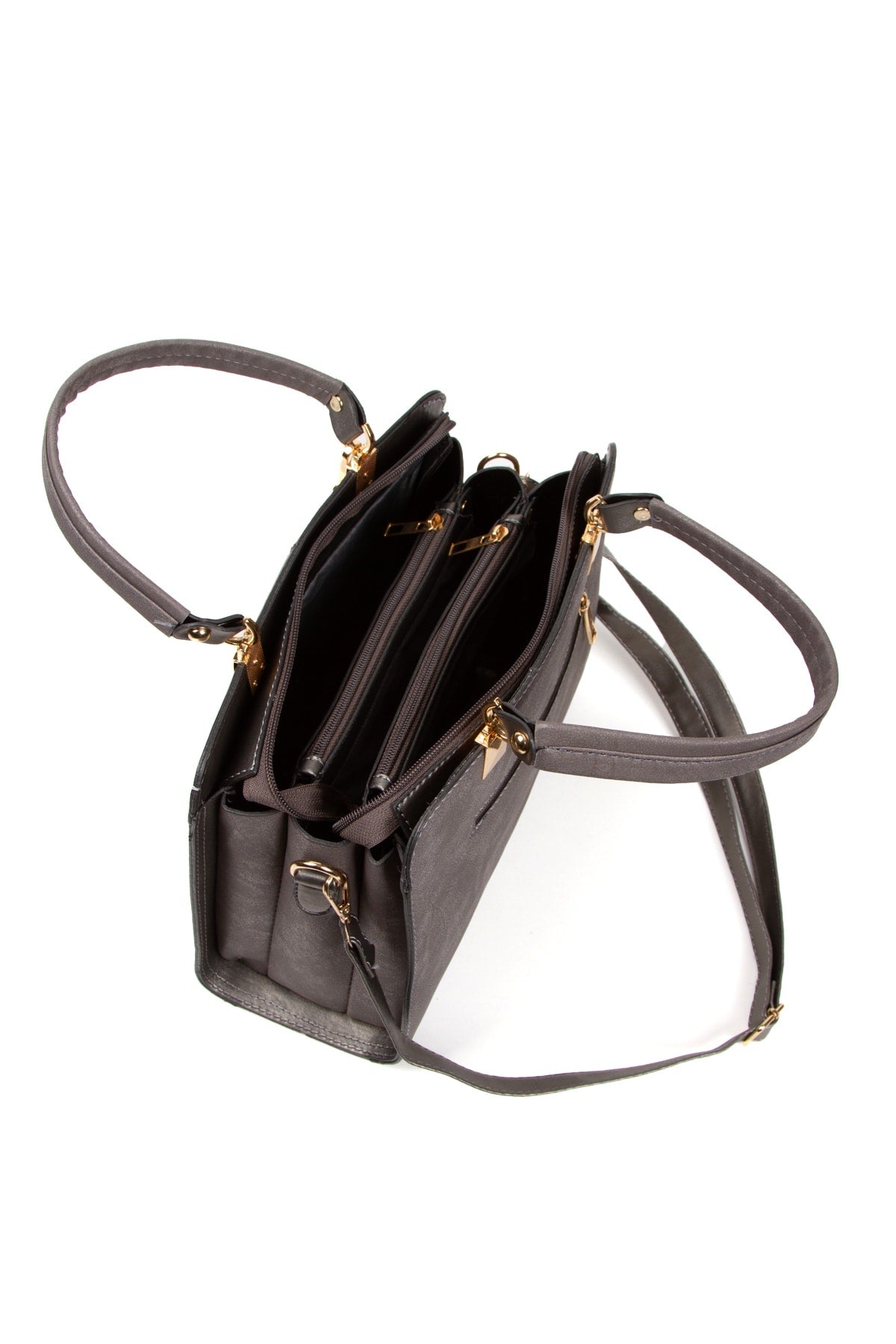 Stilvolle Hand- und Schultertasche mit 6 Fächern für Damen, Handtasche, Ärmeltasche