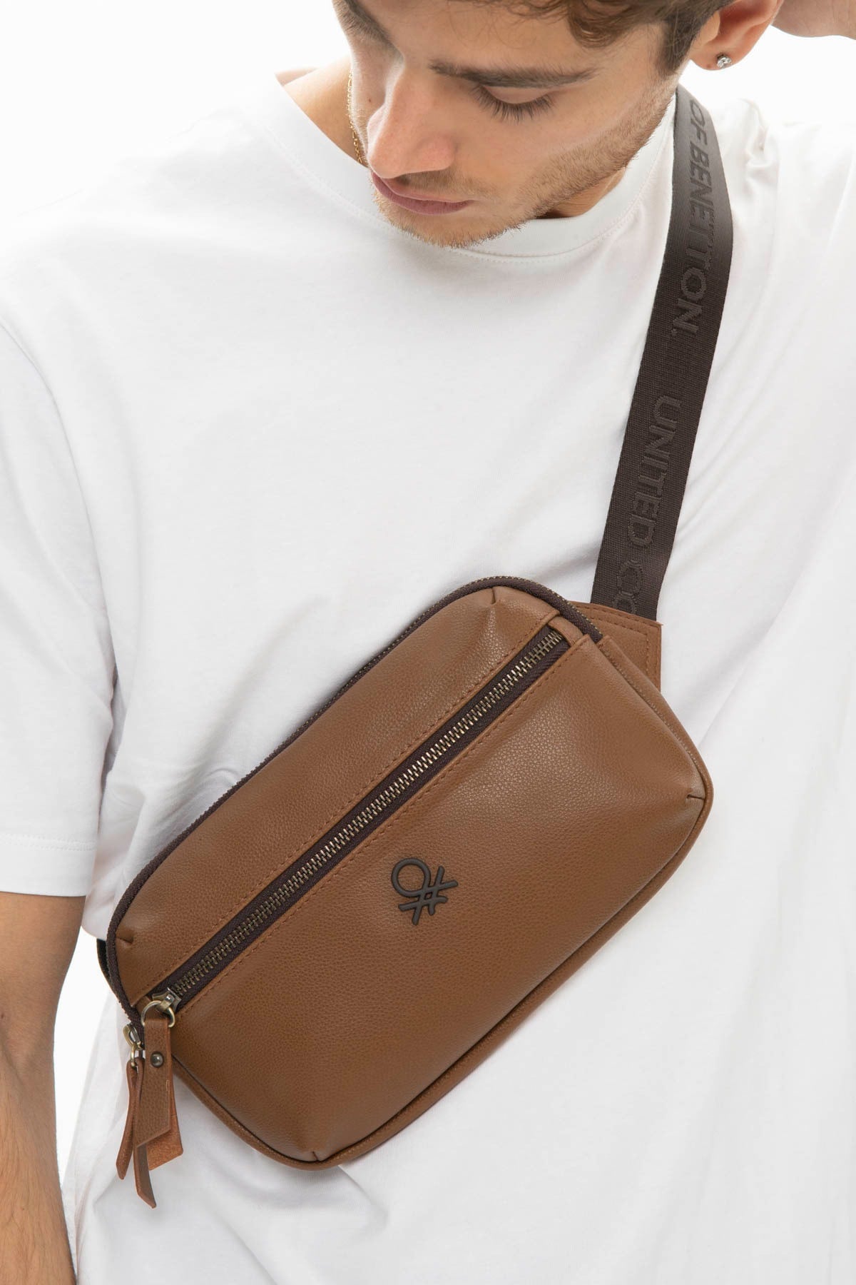 Benetton Herren Gürteltasche Taba Bnt1012