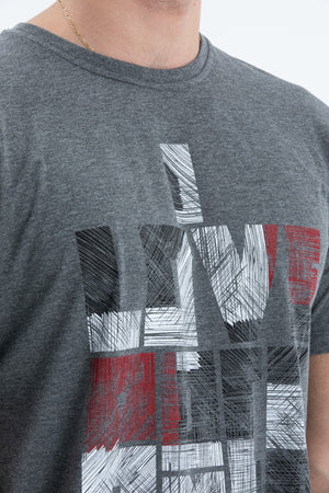 Men'S T-Shirt Regular Fit S-4095 Anthracite
