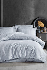 100% Cotton Striped Duvet Cover Set for Single Use - Swordslife