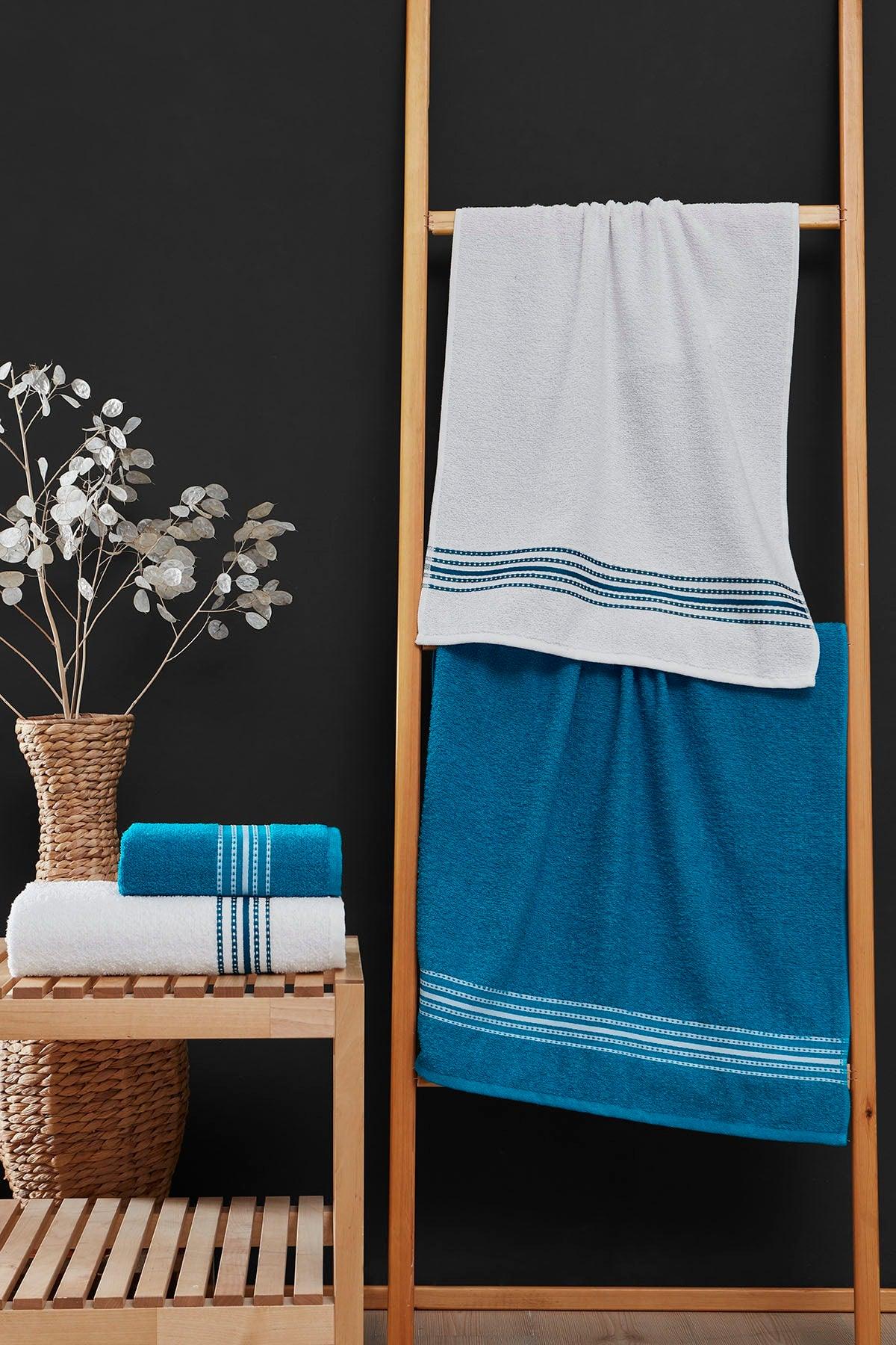 50x90 + 70x140 Cm Elvin 4 Pcs Bath Towel Set - Swordslife