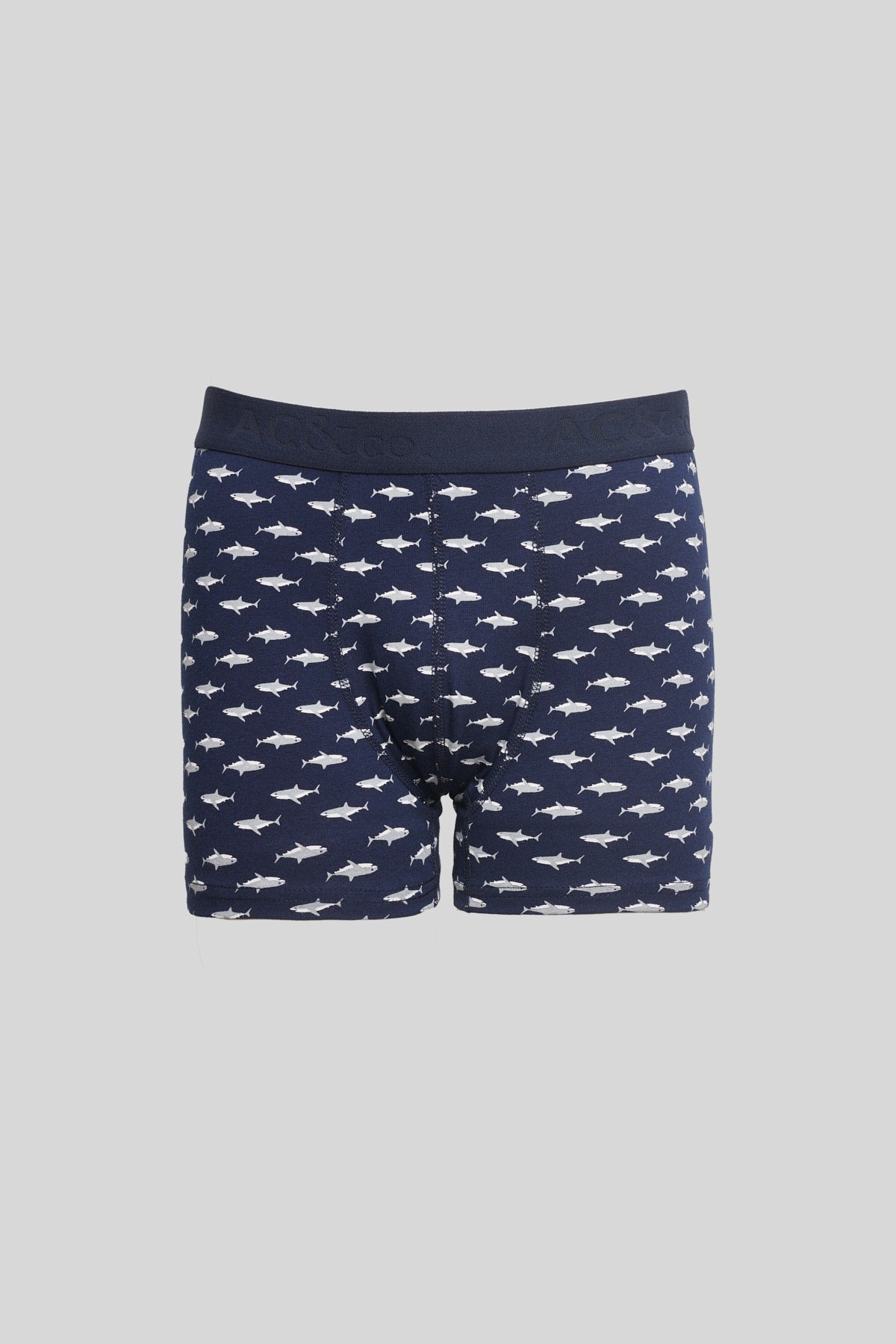 Men'S Navy Blue-Grey 3-Pack Cotton Flexible Boxer