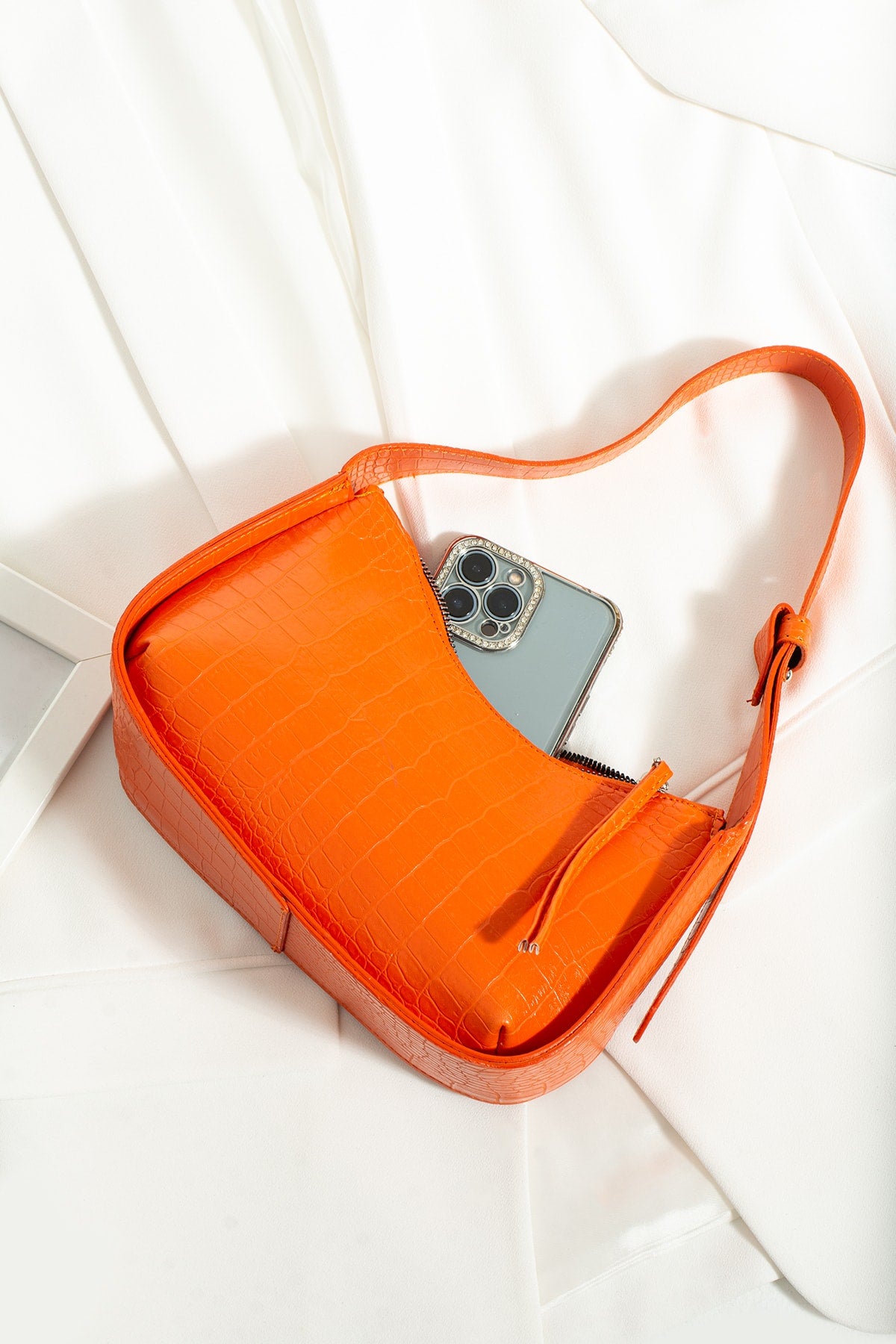 Women'S Crocodile Baguette Bag