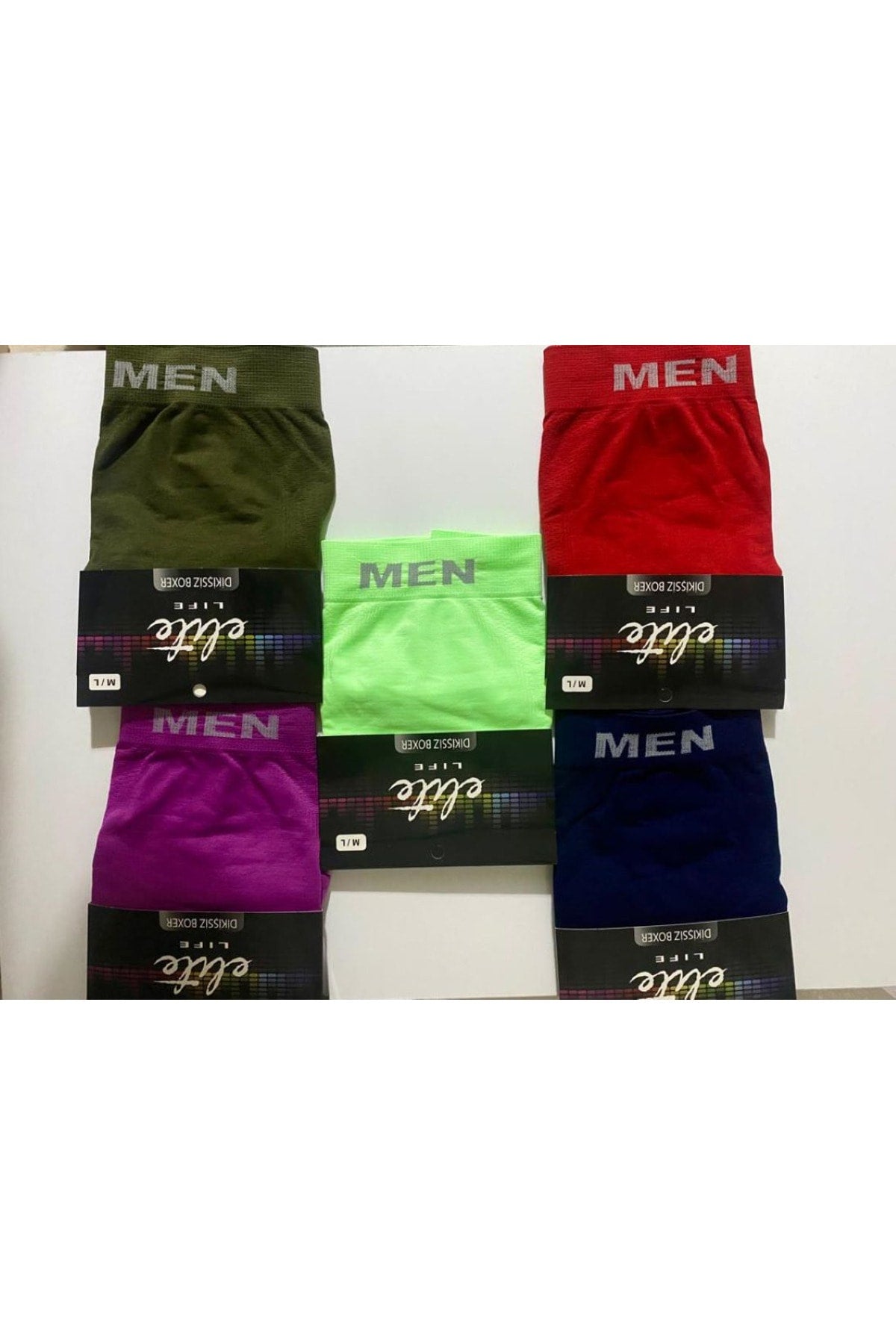 5er-Pack 1. Hochwertige nahtlose farbige Herren-Boxershorts