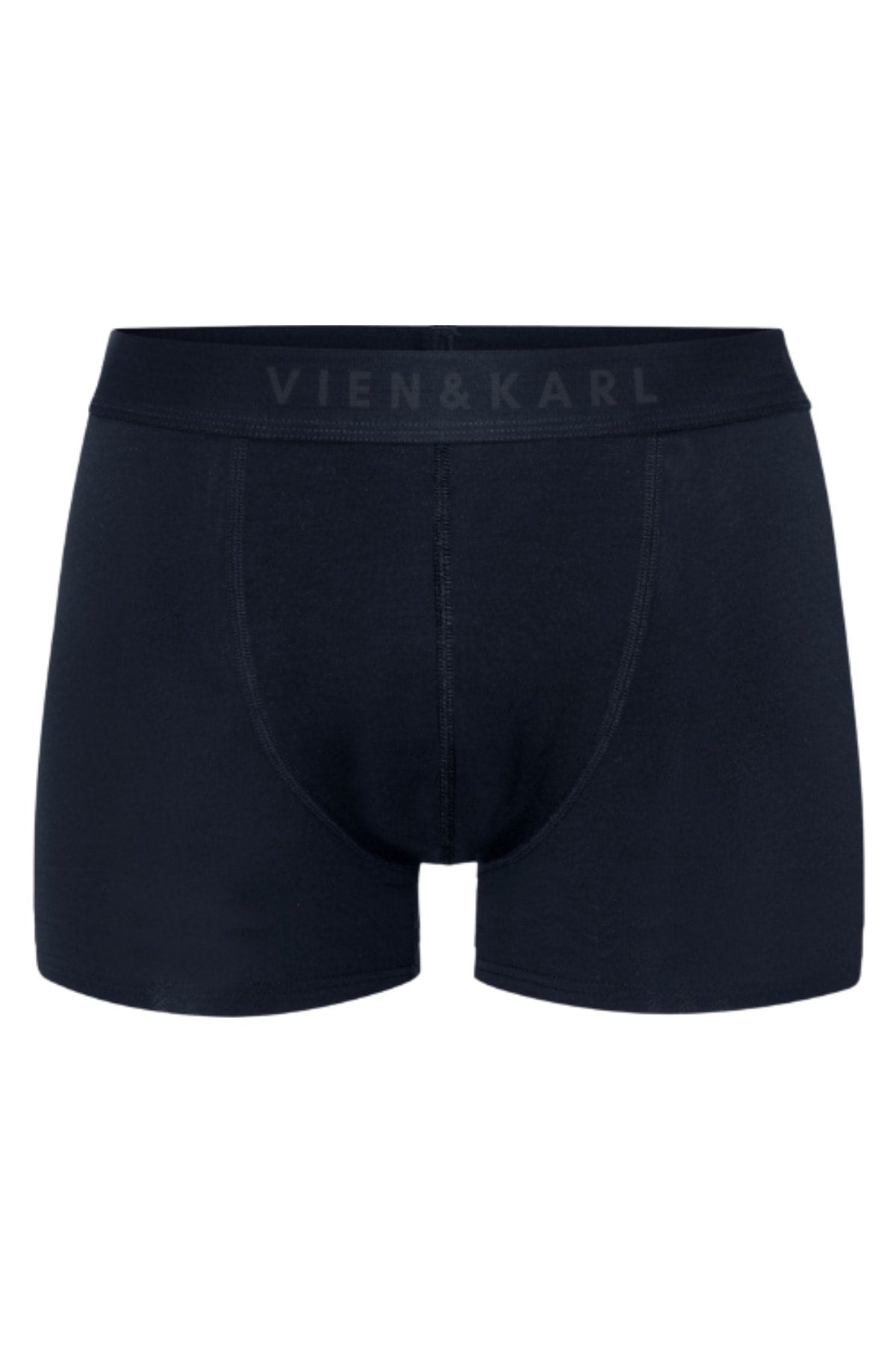 Men'S Navy Blue Package Plain Lycra Boxer Shorts 5-Pack