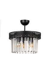 Sitrus 3rd Black Lux Crystal Stone Chandelier