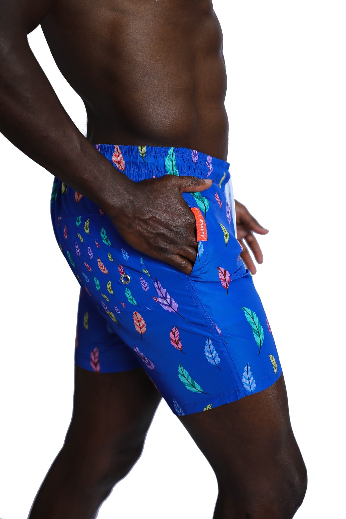 Men'S Patterned Blue Sea Shorts
