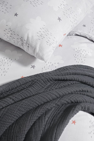 Clouds Bamboo Cotton Baby Duvet Cover Set Pink